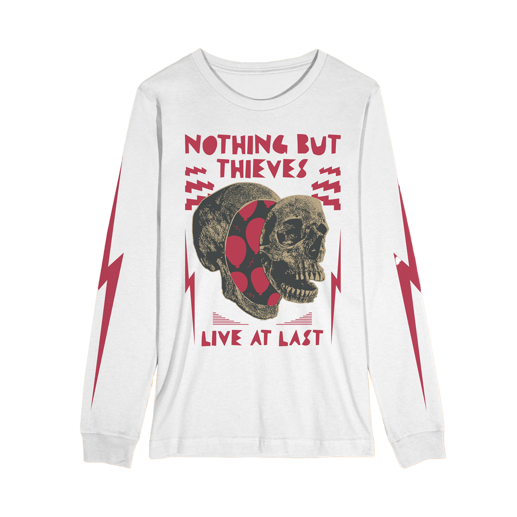 Skull Longsleeve White T-shirt - Main Image