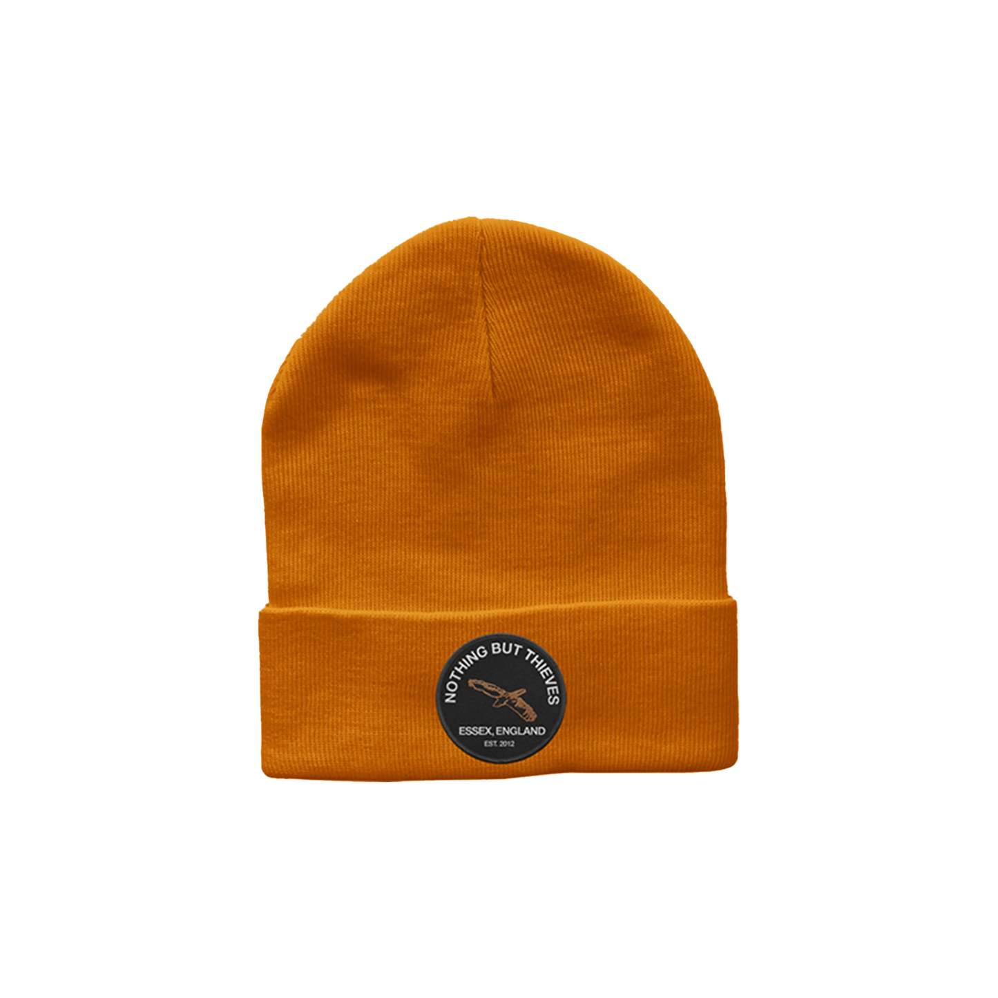Birds Patch Orange Beanie